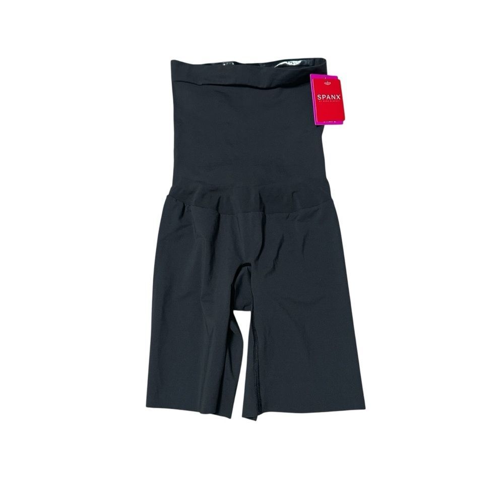 NWT Spanx Black High-Waisted Mid Thigh Shapewear Shorts Size Black Small